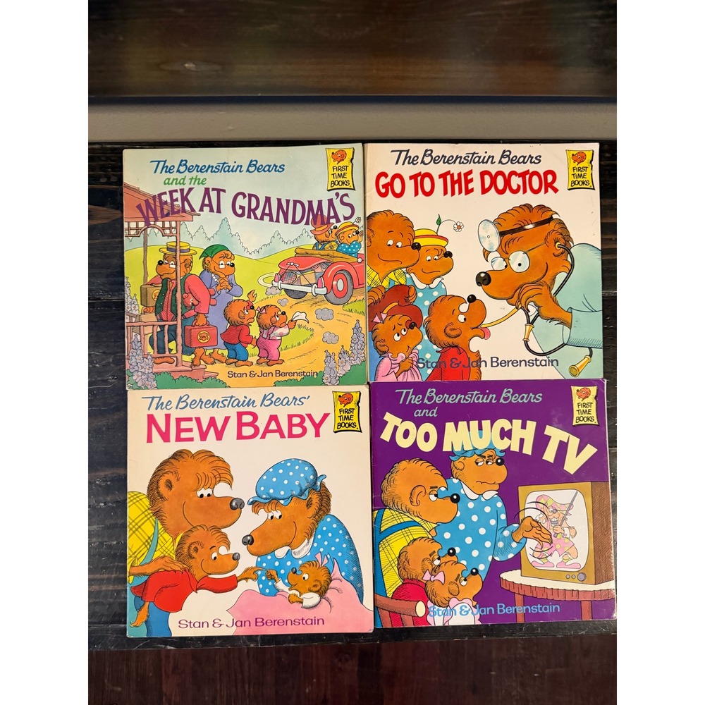 Berenstain Bears First Time Books Lot of 4 Vintage Paperbacks Stan Jan Books